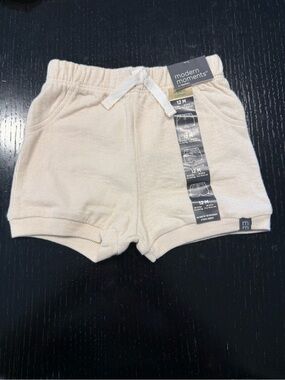 Gerber Cream Knit Baby Shorts